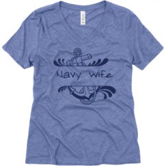 Ladies Relaxed Fit Super Soft Triblend V-Neck Tee