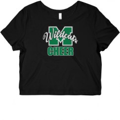 Ladies Slim Fit Crop Top Tee