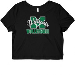 Ladies Slim Fit Crop Top Tee