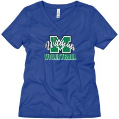 Wildcats Volleyball M V-Neck White