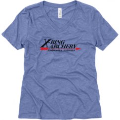 Ladies Relaxed Fit Super Soft Triblend V-Neck Tee