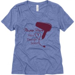 Ladies Relaxed Fit Super Soft Triblend V-Neck Tee