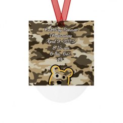 Metal Oval Christmas Ornament