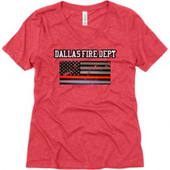 Ladies Relaxed Fit Super Soft Triblend V-Neck Tee