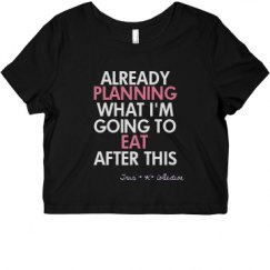 Ladies Slim Fit Crop Top Tee