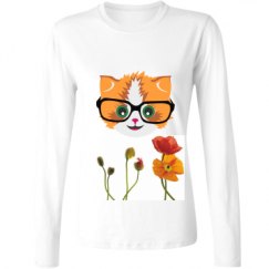 Ladies Relaxed Fit Basic Long Sleeve Tee