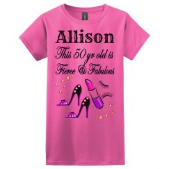 50TH GLAMOUR GIRL BIRTHDAY DESIGN