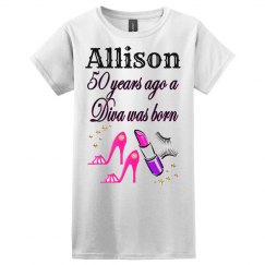 STYLISH 50TH BIRTHDAY DIVA DESIGN
