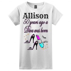 STYLISH PURPLE 50TH BIRTHDAY DIVA DESIGN