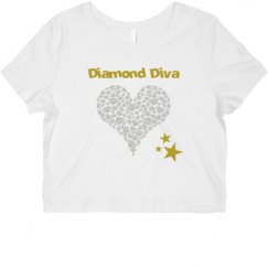 Ladies Slim Fit Crop Top Tee