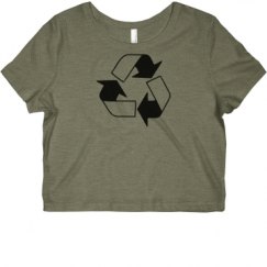 Ladies Slim Fit Crop Top Tee