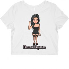 Ladies Slim Fit Crop Top Tee