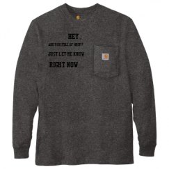 Unisex Carhartt Pocket Long Sleeve Tee