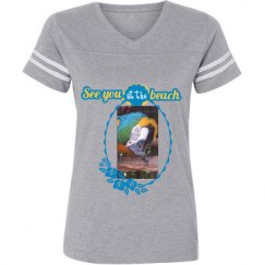 Ladies Relaxed Fit Vintage Sports Tee