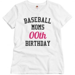 Customize baseball moms birthday