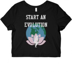 Ladies Slim Fit Crop Top Tee