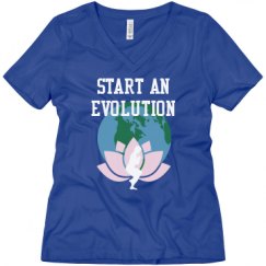 Ladies Relaxed Fit V-Neck Tee