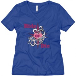 Ladies Relaxed Fit V-Neck Tee