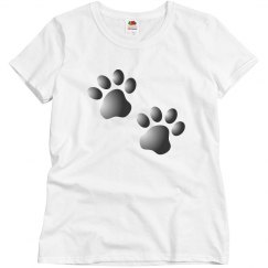 Cute Dog Cat Paw Prints Pattern