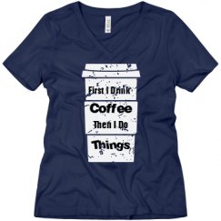 Ladies Relaxed Fit V-Neck Tee