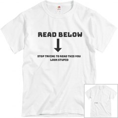 Funny Read Below Men's Shirt