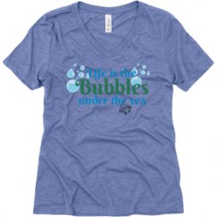 Ladies Relaxed Fit Super Soft Triblend V-Neck Tee