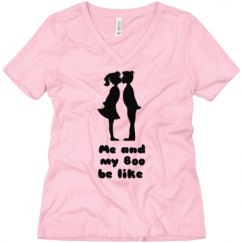 Ladies Relaxed Fit V-Neck Tee