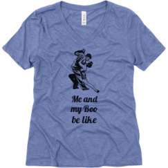 Ladies Relaxed Fit Super Soft Triblend V-Neck Tee