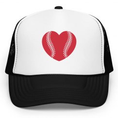 baseball heart hat
