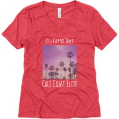 Ladies Relaxed Fit Super Soft Triblend V-Neck Tee