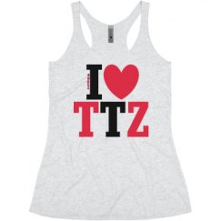 Ladies Slim Fit Super Soft Racerback Triblend Tank