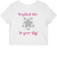 Ladies Slim Fit Crop Top Tee