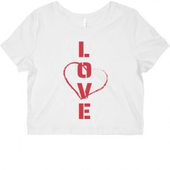 Ladies Slim Fit Crop Top Tee