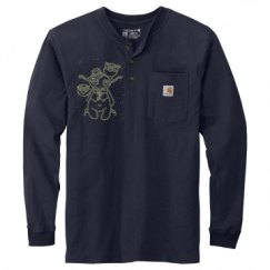 Unisex Carhartt Long Sleeve Henley Tee 