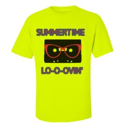 Unisex Ultra Cotton Safety Neon Crewneck Tee