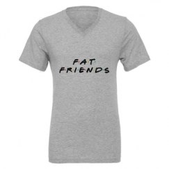 Unisex CVC Jersey V-Neck T-Shirt