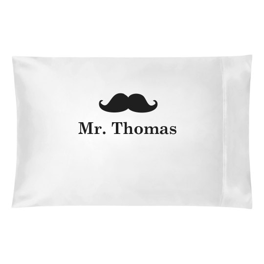 Mr Mustache Pillow Case Pillowcase