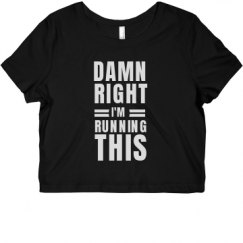 Ladies Slim Fit Crop Top Tee