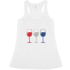 Red Wine & Blue Independence Day Tank