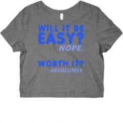 Ladies Slim Fit Crop Top Tee