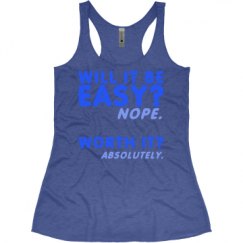 Ladies Slim Fit Super Soft Racerback Triblend Tank