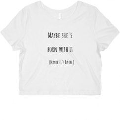 Ladies Slim Fit Crop Top Tee