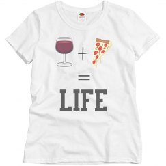 Wine and Pizza Woman's T-Shirt