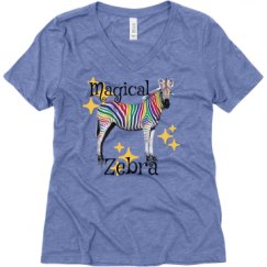 Ladies Relaxed Fit Super Soft Triblend V-Neck Tee