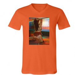 Unisex V-Neck Jersey Tee