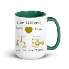 15oz Ceramic Mug with Color Inside