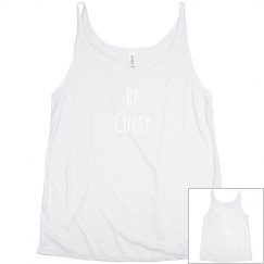 Olive Be Culty Tank - distressed