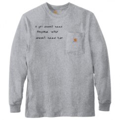 Unisex Carhartt Pocket Long Sleeve Tee
