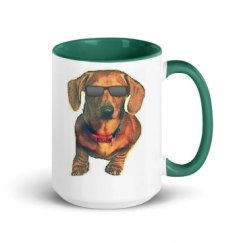 15oz Ceramic Mug with Color Inside