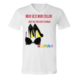 Unisex V-Neck Jersey Tee